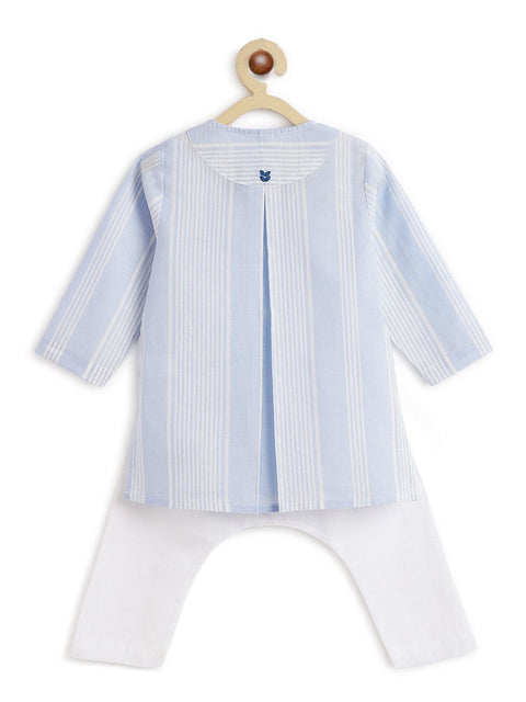 Pre-Order: Unisex Skyline Stripes Baby Kurta Set - Blue