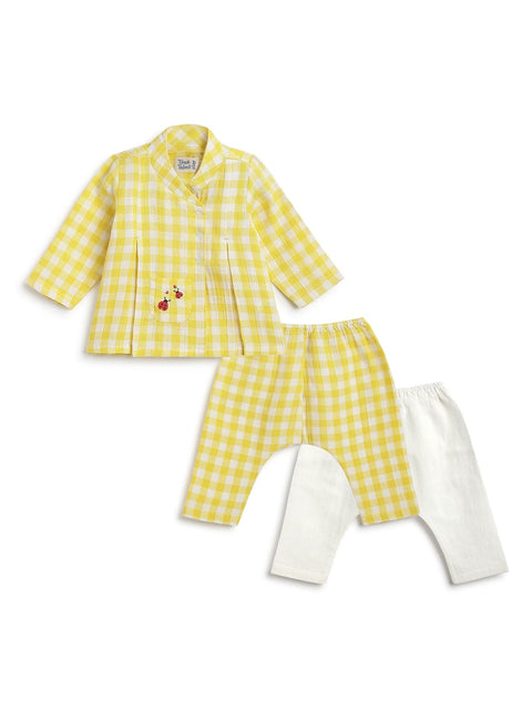 Pre-Order: Unisex Holiday Bug Flexi Kimono - Yellow