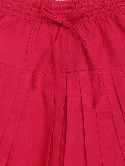 Pre-Order: Baby Girl Patola Print Cotton Angrakha Suit Set - Green