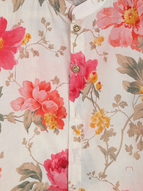 Boys Floral Fiesta Bundi Set - Cream