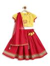 Pre-Order: Girl Checks Lehenga Set-Pink