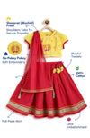 Pre-Order: Girl Checks Lehenga Set-Pink