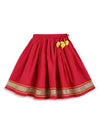 Pre-Order: Girl Checks Lehenga Set-Pink