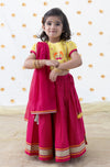 Pre-Order: Girl Checks Lehenga Set-Pink