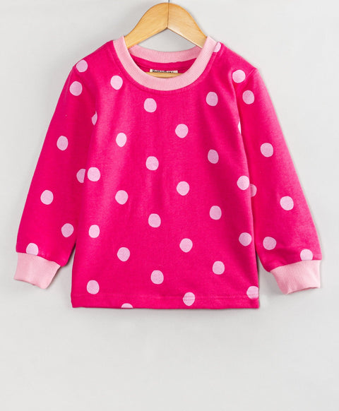 Pre-Order: Full sleeves round neck sweatshirt-Pink