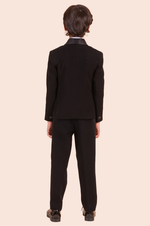 Pre-Order: Black Tuxedo with Hand Embroidery in Self