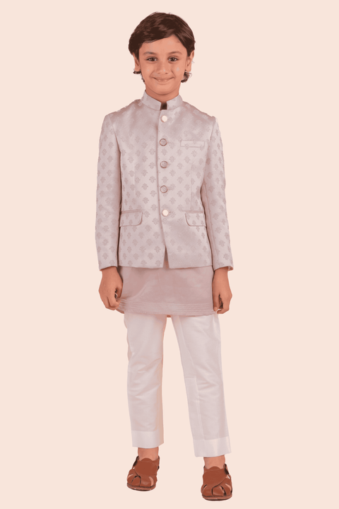 Pre-Order: Printed Jodhpuri Set - Onion Pink