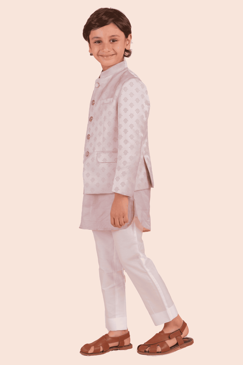 Pre-Order: Printed Jodhpuri Set - Onion Pink