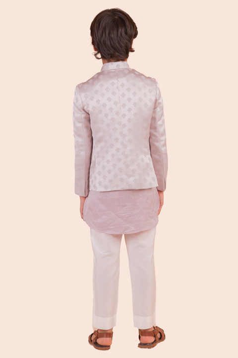 Pre-Order: Printed Jodhpuri Set - Onion Pink