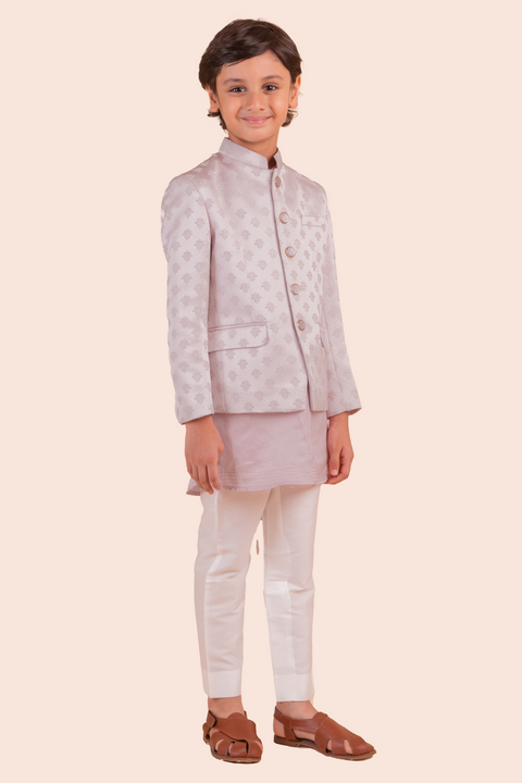 Pre-Order: Printed Jodhpuri Set - Onion Pink