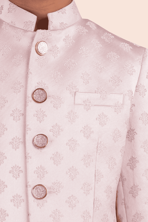 Pre-Order: Printed Jodhpuri Set - Onion Pink
