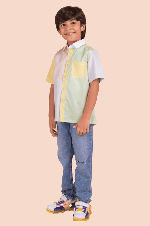 Pre-Order: Shirt with  Colourful Panelling