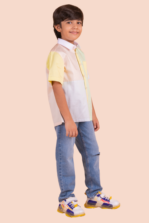 Pre-Order: Shirt with  Colourful Panelling