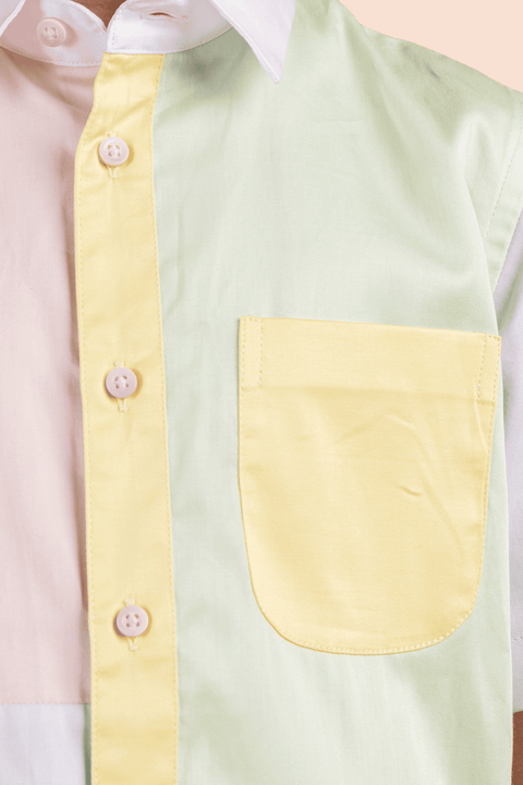 Pre-Order: Shirt with  Colourful Panelling