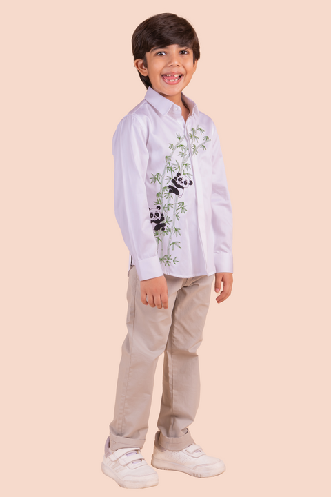 Pre-Order: Shirt with Panda Embroidery