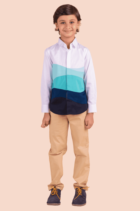 Pre-Order: Shirt with Wave Colourful Patch