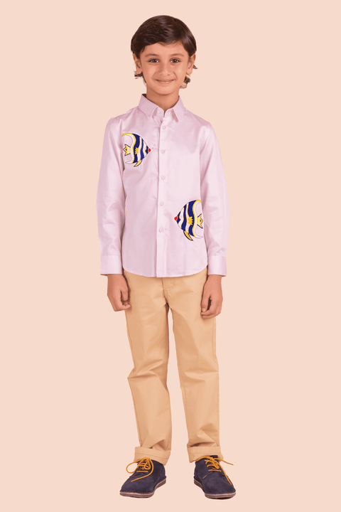 Pre-Order: Shirt with  Fish Embroidery