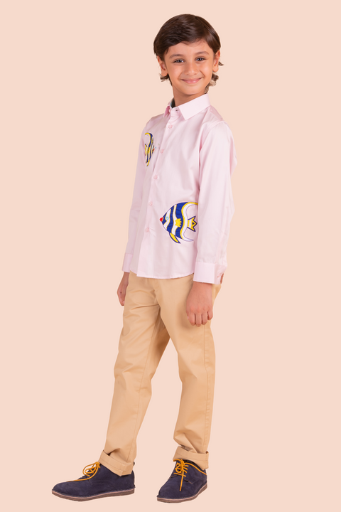 Pre-Order: Shirt with  Fish Embroidery