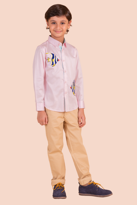 Pre-Order: Shirt with  Fish Embroidery