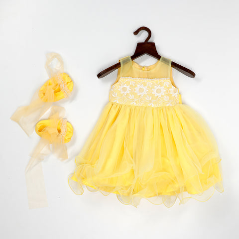 Pre-Order: Yellow Baby Dress Set