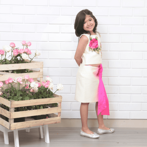 Pre-Order: Mine Me Top Skirt in Quilted Cream Taffeta