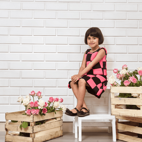 Pre-Order: Neoperene Chequered Pink Top skirt