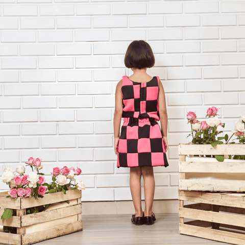 Pre-Order: Neoperene Chequered Pink Top skirt