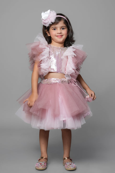 Pre-Order: Sequin Top And Skirt Set