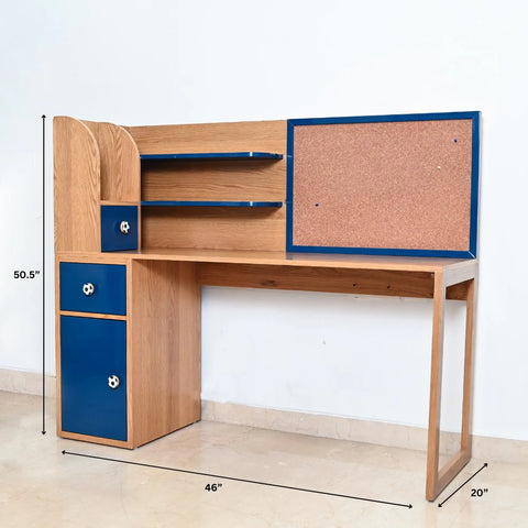 Pre-Order: Blue Kids’ Study Desk with Corkboard