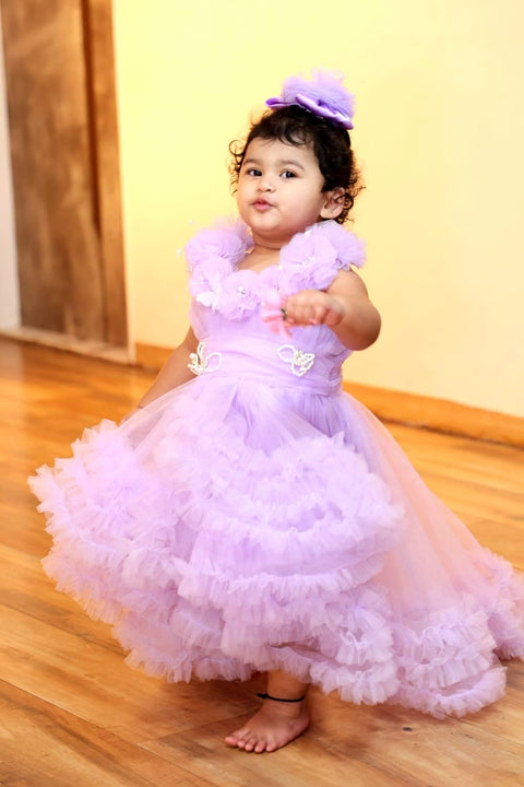 Pre-Order: Lavender butterfly dress