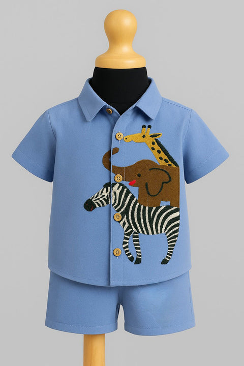 Pre-Order: Blue Safari Animal Co-Ord Set