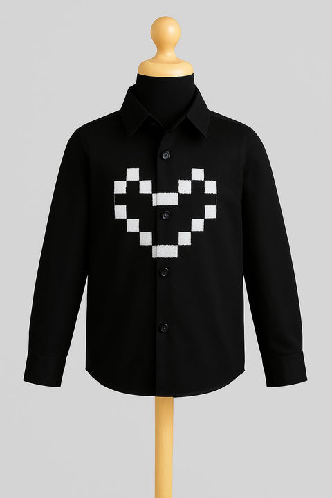 Pre-Order: Pixel Heart Shirt (Black)