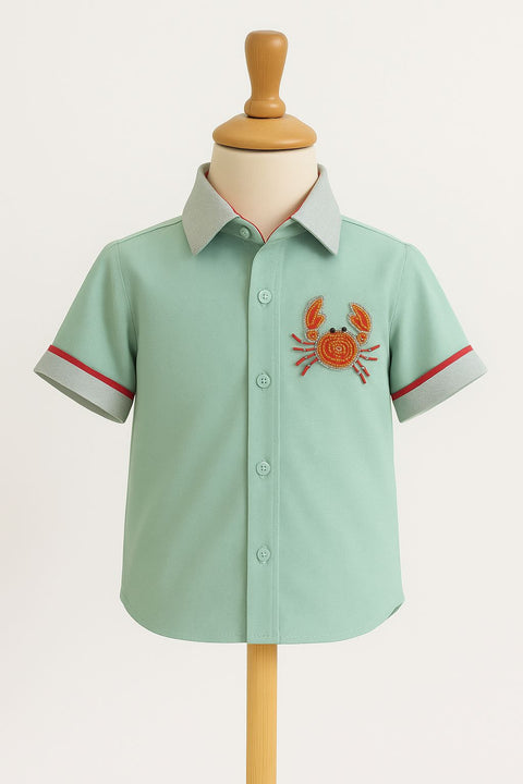 Pre-Order: Crab  Embroidery shirt