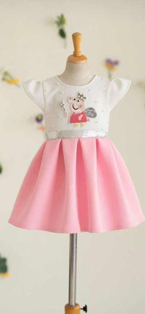 Pre-Order: White/Pink Peppa Pig Dress