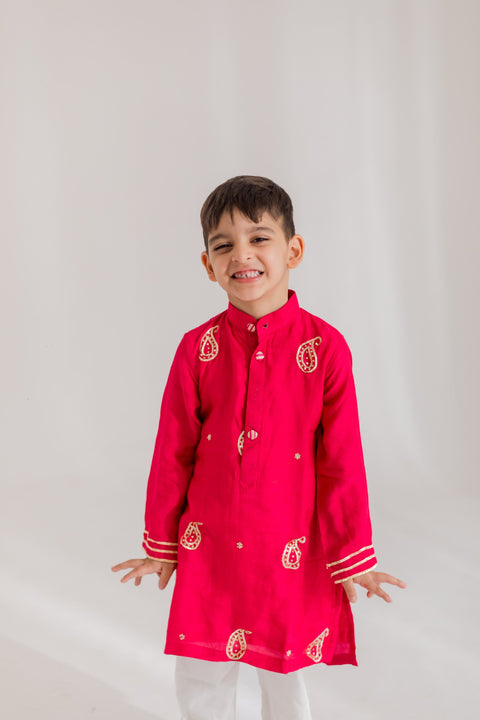Pre-Order: Gulab Gota Kurta Set
