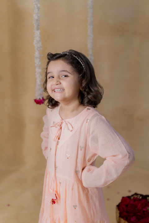 Pre-Order: Meher Tiered Malmal Dress Det