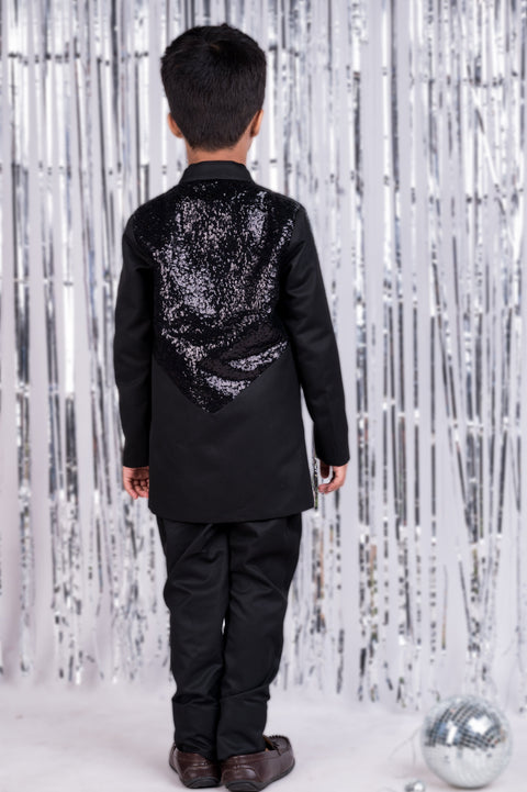 Pre-Order: Spakle Forever Black Sequin Suit Set ( Blazer, Shirt & Pant)