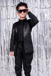 Pre-Order: Spakle Forever Black Sequin Suit Set ( Blazer, Shirt & Pant)