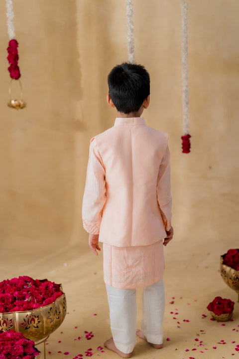 Pre-Order: Peach Chakri Jacket Set