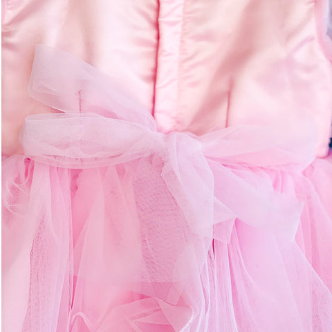 Pre-Order: Pink Pearl Lacy Frilled Dress