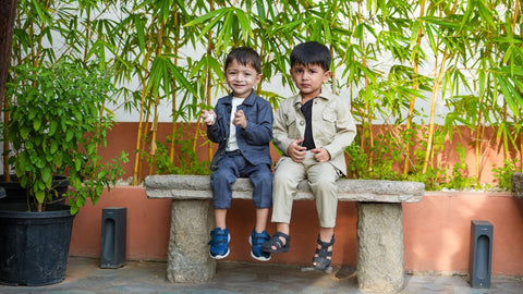 Pre-Order: Korean Themed Jacket Cargo Pants Set ( Charcoal Grey )