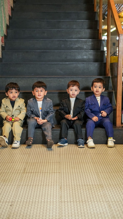 Pre-Order: Korean Themed Multi Pocket Causual Blazer Set ( Camel Brown)