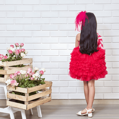 Pre-Order: Red Ruffled dress