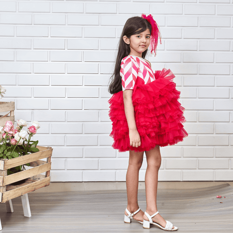 Pre-Order: Red Ruffled dress