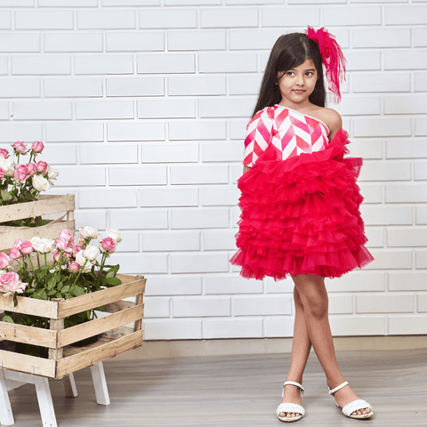 Pre-Order: Red Ruffled dress