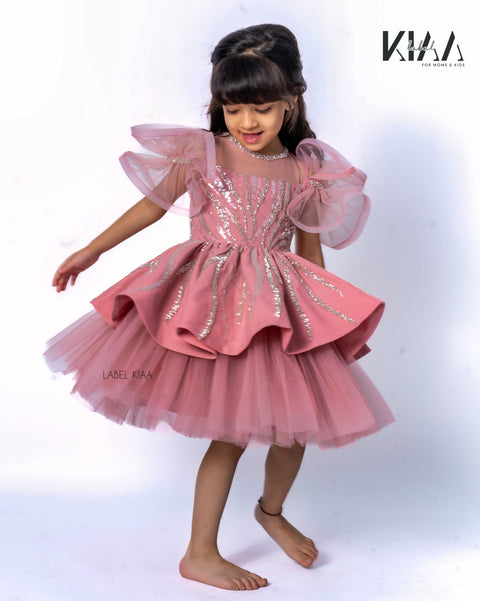 Pre-Order: Glittery Rose Dress