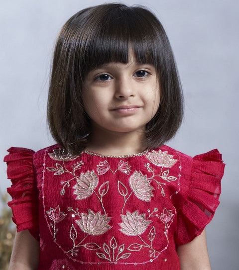 Pre-Order: Dark Pink Lotus Sharara Set