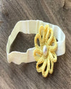 Loop Flower Elastic Hairband - Sunshine Yellow