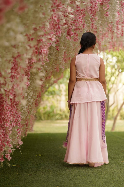 Pre Order: Pink Kurti Jacket and Sharara