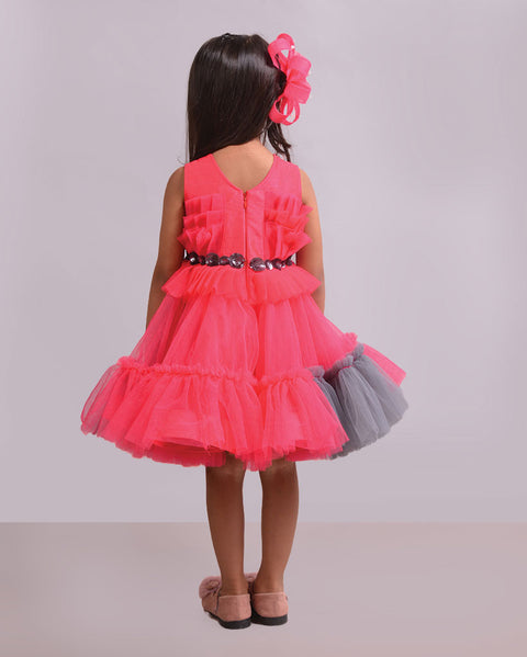 Pre-Order: Pink Grey Frock